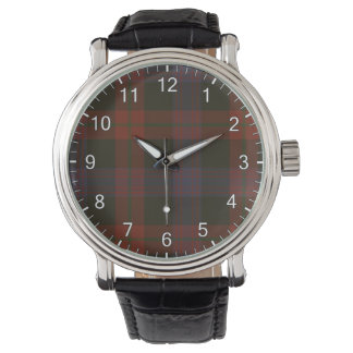 Brown Clan Tartan Horloge