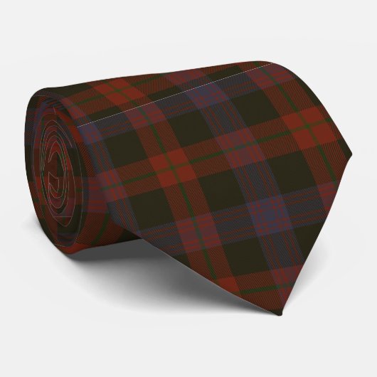 Brown Clan Tartan Stropdas (Opgerold)