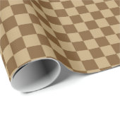 Brown Classic Checkerboard door Shirley Taylor Cadeaupapier (Rol Hoek)