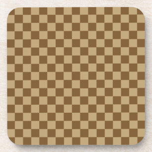 Brown Classic Checkerboard door Shirley Taylor Drankjes Onderzetter
