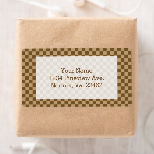 Brown Classic Checkerboard door Shirley Taylor Etiket (Insitu)