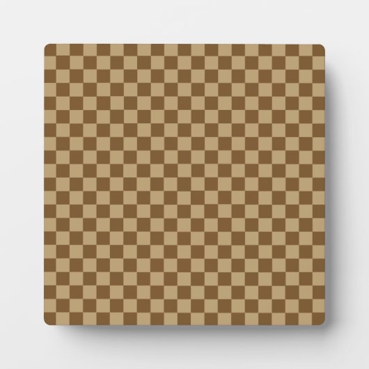 Brown Classic Checkerboard door Shirley Taylor Fotoplaat (Voorkant)