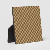 Brown Classic Checkerboard door Shirley Taylor Fotoplaat (Voorkant)