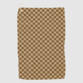 Brown Classic Checkerboard door Shirley Taylor Golfhanddoek (Voorkant)