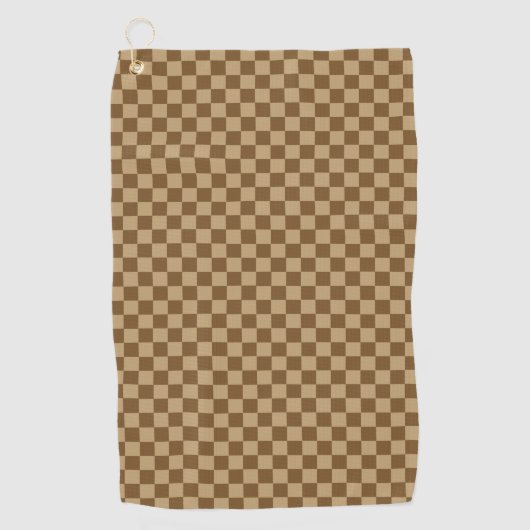 Brown Classic Checkerboard door Shirley Taylor Golfhanddoek (Voorkant)