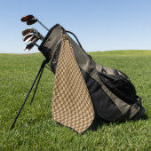 Brown Classic Checkerboard door Shirley Taylor Golfhanddoek (Groen)