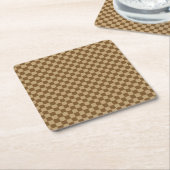 Brown Classic Checkerboard door Shirley Taylor Kartonnen Onderzetters (Schuin)