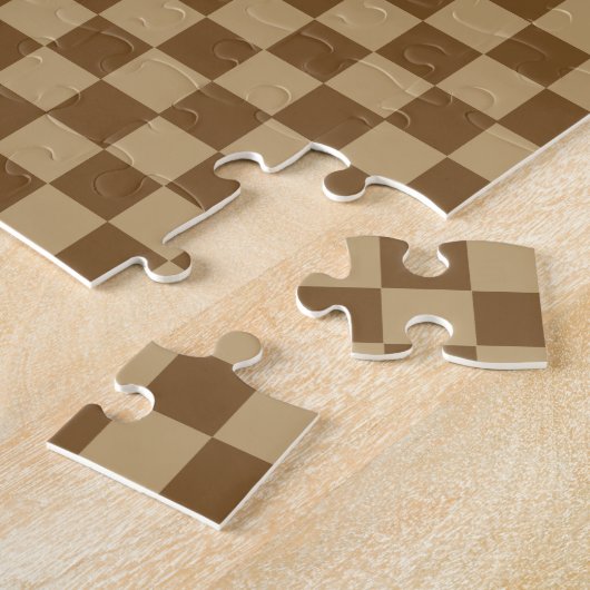 Brown Classic Checkerboard door Shirley Taylor Legpuzzel (Zijkant)