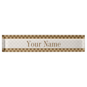 Brown Classic Checkerboard door Shirley Taylor Naambordje