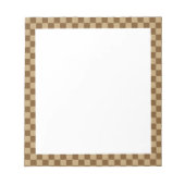 Brown Classic Checkerboard door Shirley Taylor Notitieblok (Voorkant)