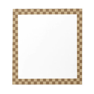 Brown Classic Checkerboard door Shirley Taylor Notitieblok
