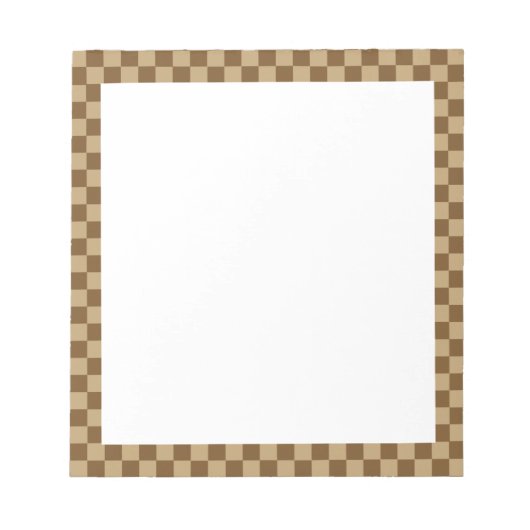 Brown Classic Checkerboard door Shirley Taylor Notitieblok (Voorkant)