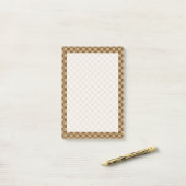 Brown Classic Checkerboard door Shirley Taylor Post-it® Notes (Op bureau)