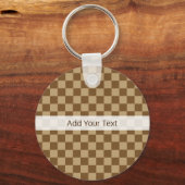 Brown Classic Checkerboard door Shirley Taylor Sleutelhanger (Voorkant)