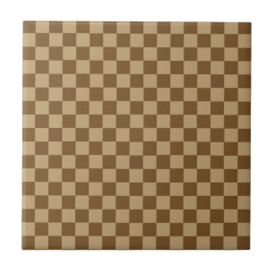 Brown Classic Checkerboard door Shirley Taylor Tegeltje