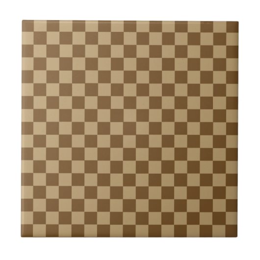 Brown Classic Checkerboard door Shirley Taylor Tegeltje (Voorkant)