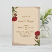 Brown  Classic verlovingsfeest Kaart (Staand voorkant)