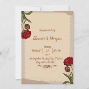 Brown  Classic verlovingsfeest Kaart