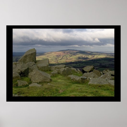 Brown Clee uit Clee Hill. Poster door cARTerART (Voorkant)