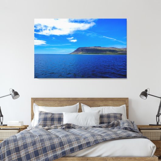 Brown Cliff Near Zee Canvas Afdruk (Insitu (Slaapkamer))