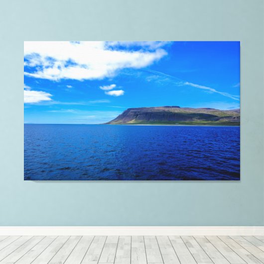 Brown Cliff Near Zee Canvas Afdruk (Insitu (Houten vloer))