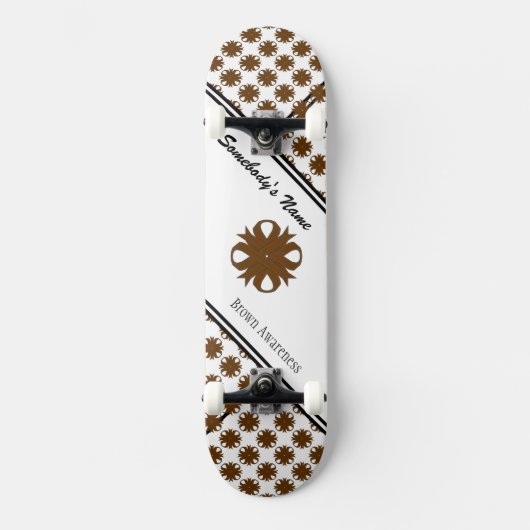Brown Clover Ribbon door Kenneth Yoncich Skateboard (Voorkant)