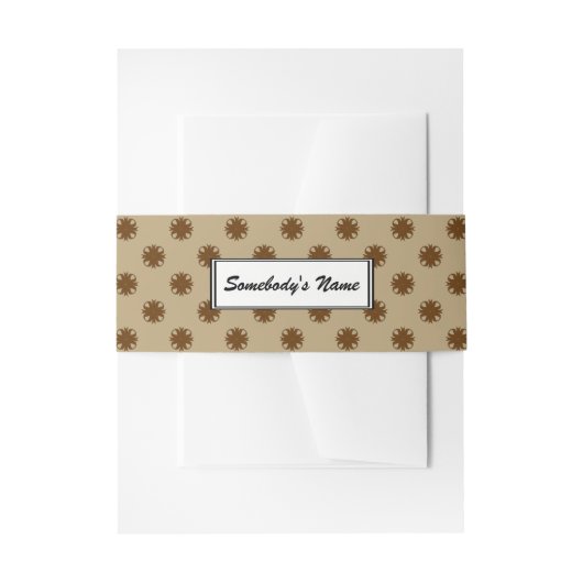 Brown Clover Ribbon (Pers) van Kenneth Yoncich Uitnodigingen Wikkel (Voorkant Voorbeeld)