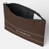 Brown Clutch Bag, Classic Rustic Style, for her Etui (Open)