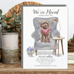 Brown Cockapoo Dog   Verplaatsingsaankondiging Aankondiging