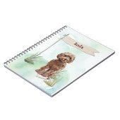 Brown Cockapoo feliciteert New Dog Notitieboek (Linkerzijde)