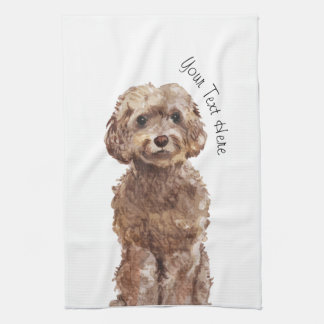Brown Cockapoo Kitchen Towel Theedoek