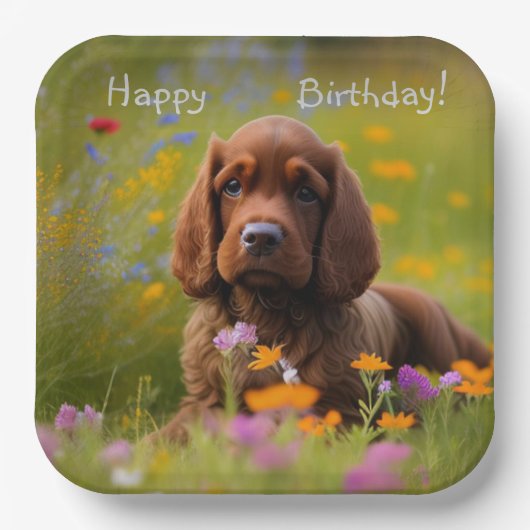 Brown Cocker Spaniel Papieren Bordje (Voorkant)