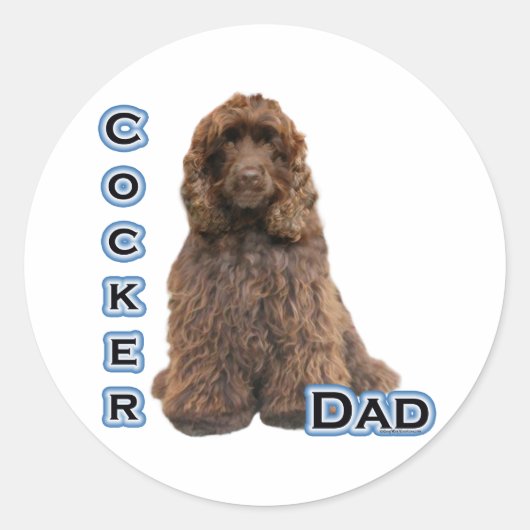 Brown Cocker Spaniel Vader 4 - Sticker (Voorkant)