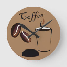 Brown Coffee Clock