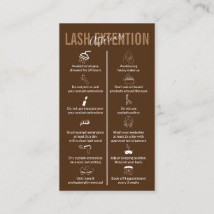 Brown Coffee Icon Makeup Lash Extension Nacare Visitekaartje