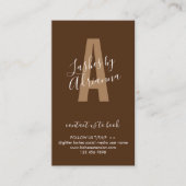 Brown Coffee Icon Makeup Lash Extension Nacare Visitekaartje (Voorkant)