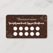 Brown Coffee Loyalty Card Minimal Design (Voorkant)