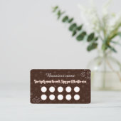 Brown Coffee Loyalty Card Minimal Design (Staand voorkant)