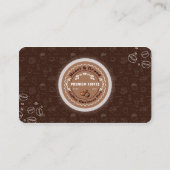 Brown Coffee Loyalty Card Minimal Design (Achterkant)