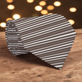 Brown Color Stripes Necktie Stropdas
