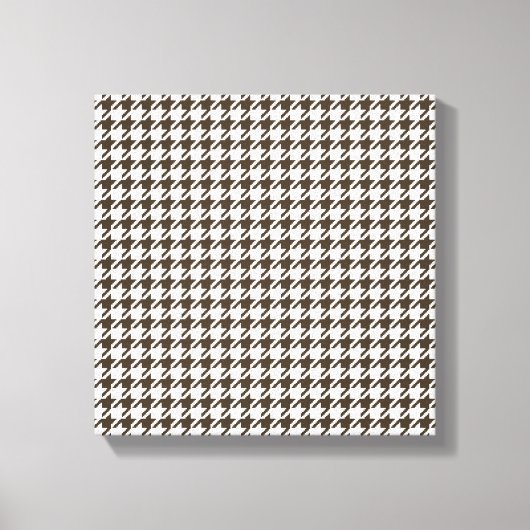 Brown Combination Houndstooth van Shirley Taylor Canvas Afdruk (Voorkant)