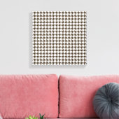 Brown Combination Houndstooth van Shirley Taylor Canvas Afdruk (Insitu (Woonkamer))