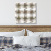 Brown Combination Houndstooth van Shirley Taylor Canvas Afdruk (Insitu (Slaapkamer))