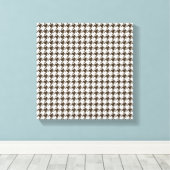 Brown Combination Houndstooth van Shirley Taylor Canvas Afdruk (Insitu (Houten vloer))