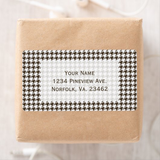Brown Combination Houndstooth van Shirley Taylor Etiket (Insitu)