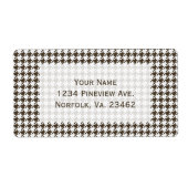 Brown Combination Houndstooth van Shirley Taylor Etiket (Voorkant)