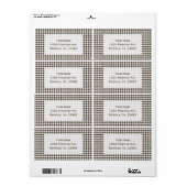 Brown Combination Houndstooth van Shirley Taylor Etiket (Full Sheet)