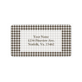 Brown Combination Houndstooth van Shirley Taylor Etiket (Voorkant)