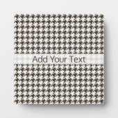 Brown Combination Houndstooth van Shirley Taylor Fotoplaat (Voorkant)