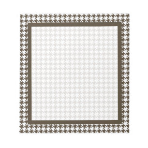 Brown Combination Houndstooth van Shirley Taylor Notitieblok